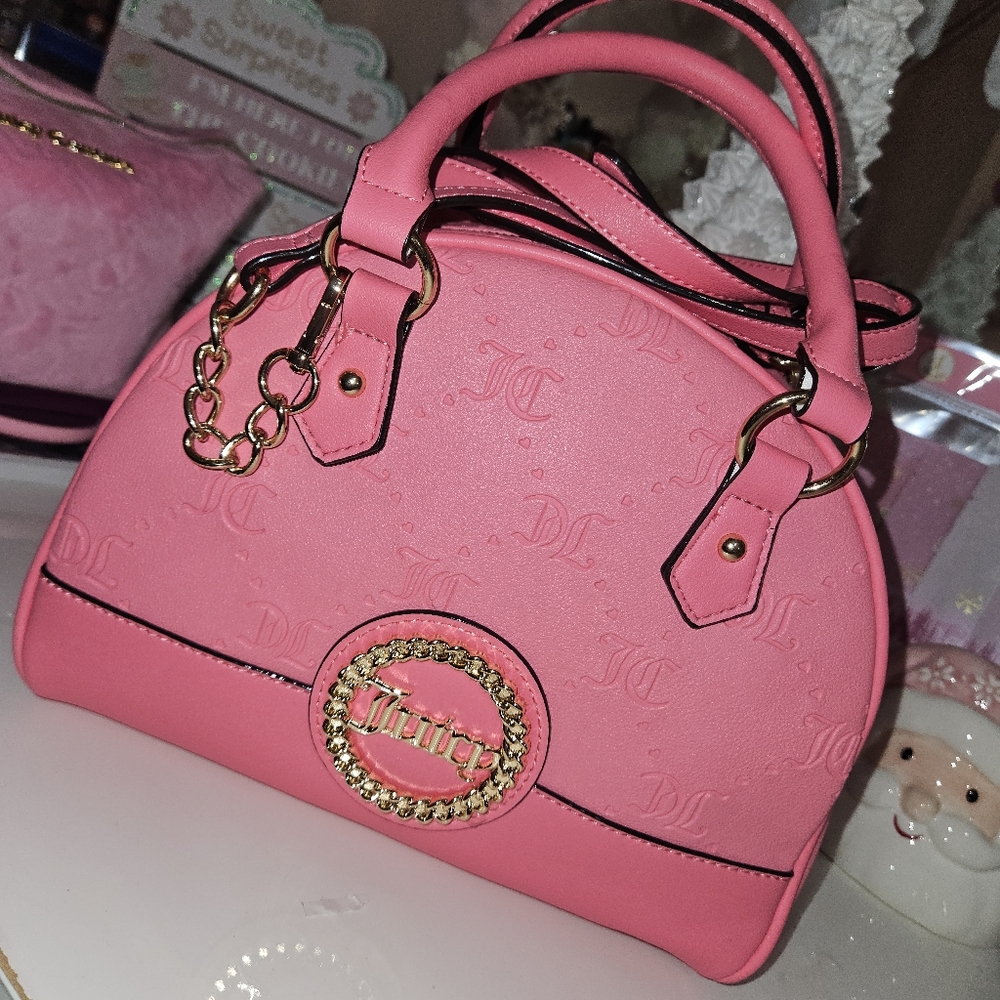 Juicy Couture Pink Lemonade Stay in Circle Bowler Bag
